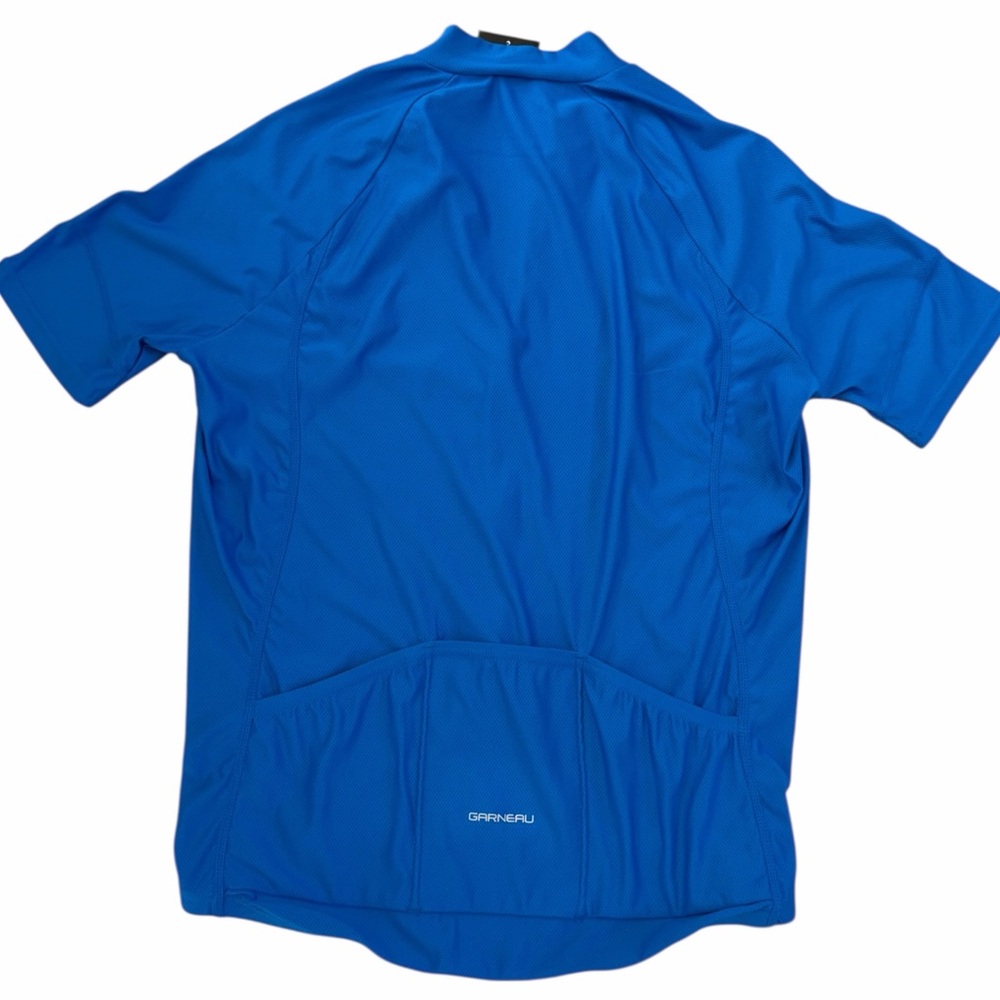 GARNEAU Men’s Cycling Jersey Blue with Back Pockets M - Picture 2 of 5